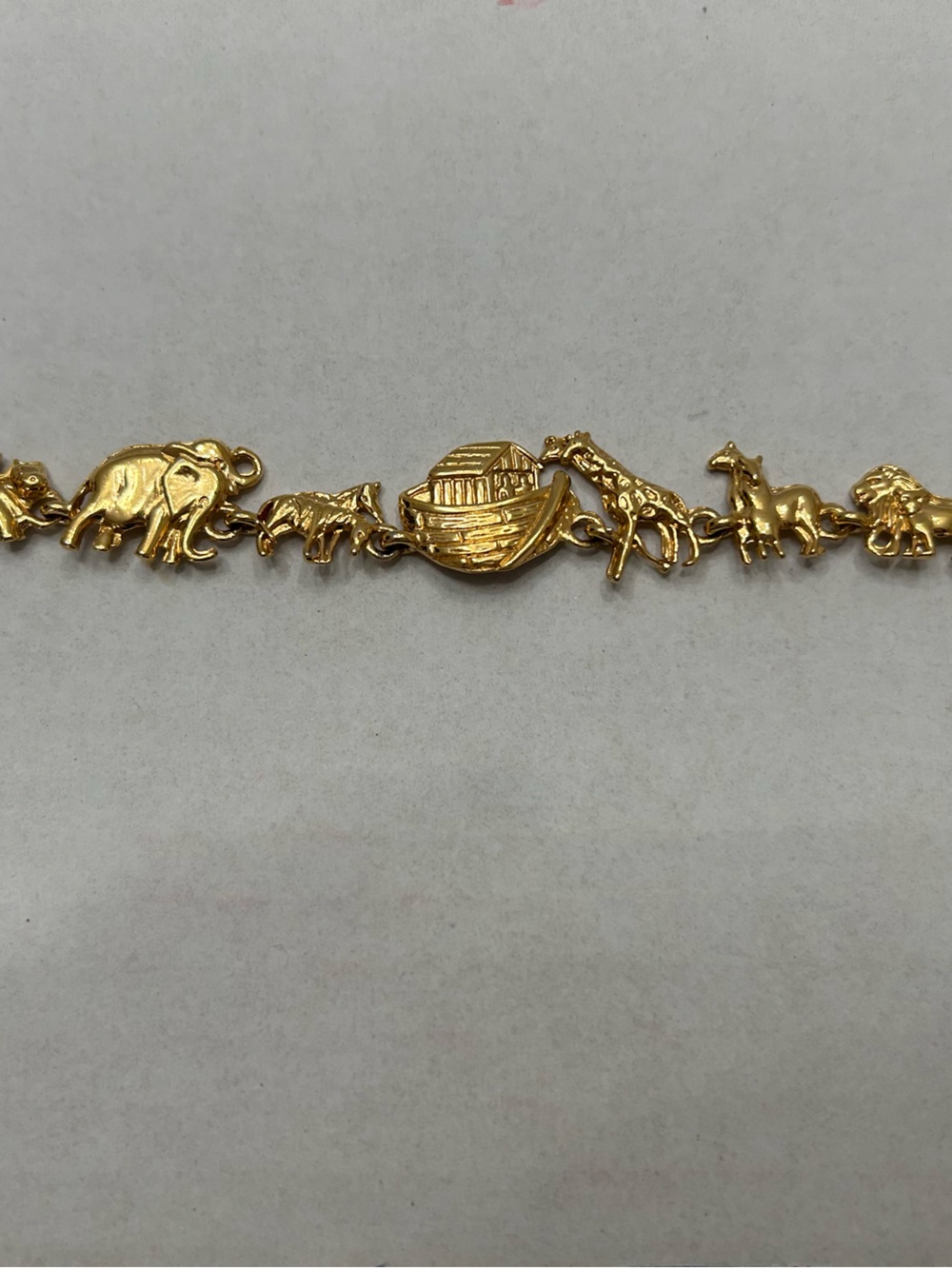 Gold Animal Charm Bracelet with Ark Motif - Women Jewelry